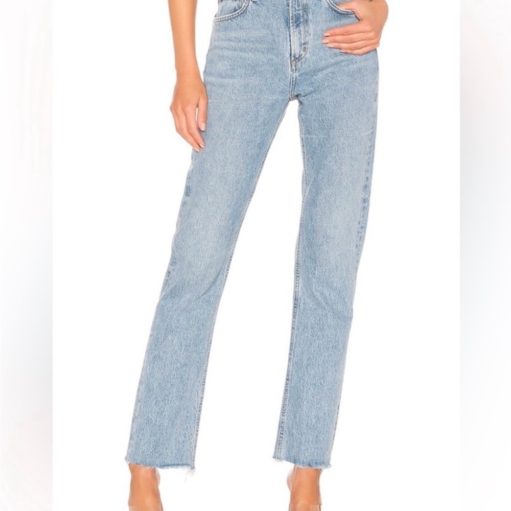 Agolde Light Blue Straight Leg Jeans